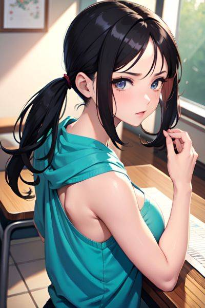 Anime Busty Small Tits 70s Age Serious Face Black Hair Pigtails Hair Style Dark Skin Warm Anime Lake Back View On Back Teacher 3666047074509043117 - AI Hentai - aihentai.co on pornintellect.com
