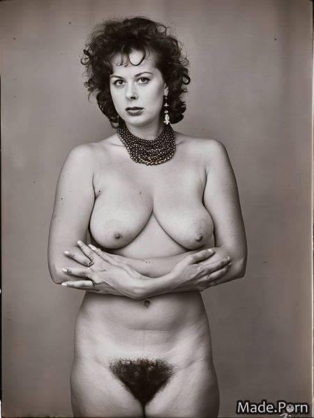 Vintage skinny portrait long hair fairer skin facesitting curly hair AI porn - made.porn on pornintellect.com