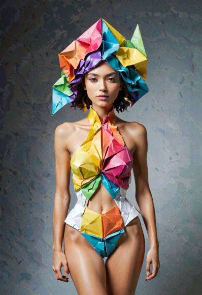 Colored origami girl - civitai.com on pornintellect.com