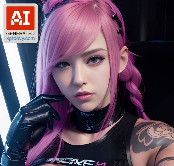 She flaunted her perfect body in cyberpunk lingerie, pink pigtails bouncing in the dark club. Jewels sparkling, tattoos illuminated, ahegao face ready to go wild. - xgroovy.com on pornintellect.com