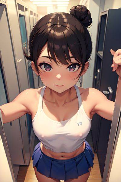 Anime Muscular Small Tits 60s Age Happy Face Brunette Hair Bun Hair Style Dark Skin Mirror Selfie Locker Room Close Up View Straddling Mini Skirt 3666468412566126893 - AI Hentai - aihentai.co on pornintellect.com