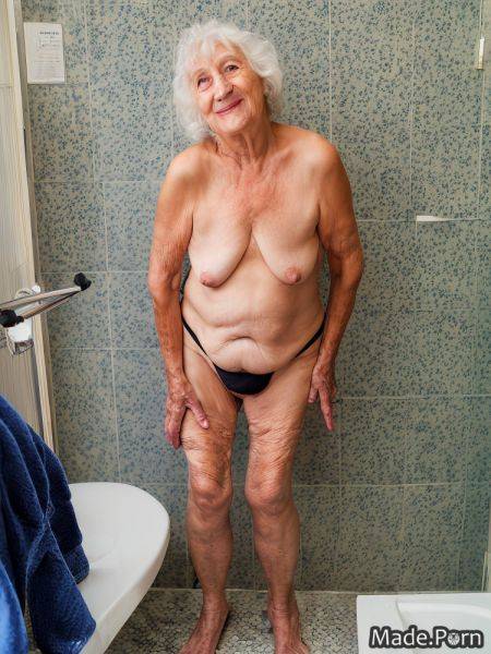 Thong babe nude looking at viewer standing photo saggy tits AI porn - made.porn on pornintellect.com