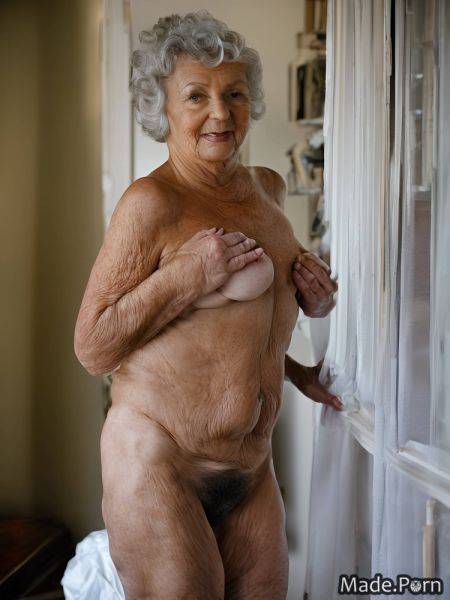 Looking at viewer hairy made small tits caucasian standing woman AI porn - made.porn on pornintellect.com
