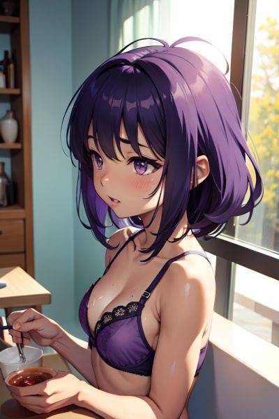 Anime Muscular Small Tits 60s Age Orgasm Face Purple Hair Messy Hair Style Dark Skin Watercolor Restaurant Side View Bathing Bra 3666553451143720803 - AI Hentai - aihentai.co on pornintellect.com