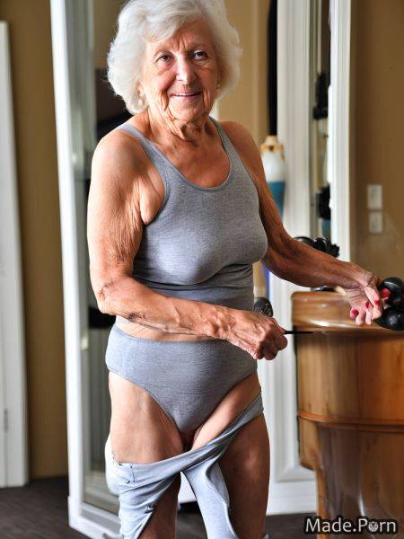 Bodybuilder undressing white hair small ass short hair wife bottomless AI porn - made.porn on pornintellect.com