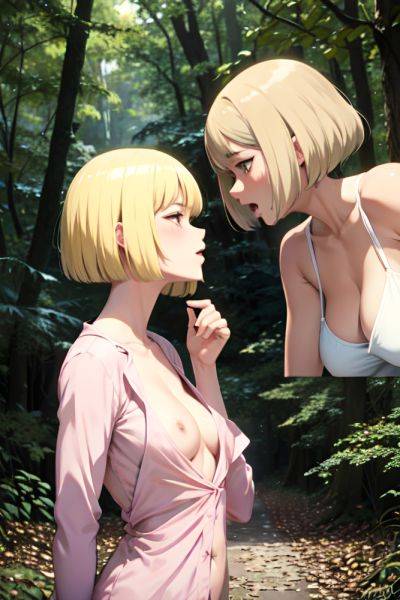 Anime Skinny Small Tits 70s Age Ahegao Face Blonde Bobcut Hair Style Light Skin Soft + Warm Forest Side View Cumshot Pajamas 3666634626026648924 - AI Hentai - aihentai.co on pornintellect.com