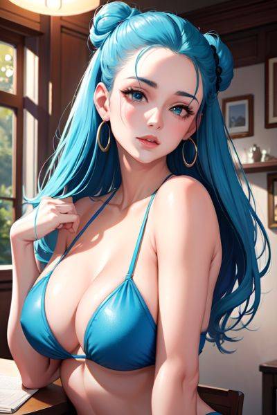 Anime Chubby Small Tits 40s Age Ahegao Face Blue Hair Slicked Hair Style Dark Skin Watercolor Couch Front View Yoga Partially Nude 3666769918012034692 - AI Hentai - aihentai.co on pornintellect.com