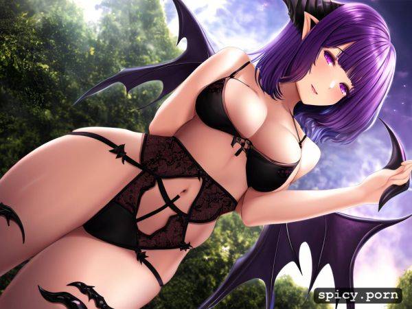 Black draconic wings realistic ultra detailed perfect cute tiny female succubus - spicy.porn on pornintellect.com