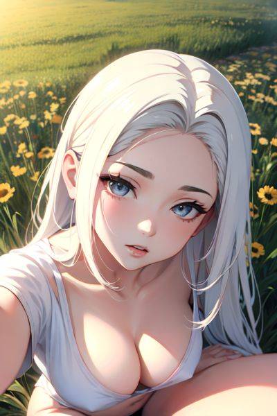 Anime Busty Small Tits 20s Age Seductive Face White Hair Slicked Hair Style Light Skin Soft + Warm Meadow Close Up View Straddling Teacher 3672525605831282471 - AI Hentai - aihentai.co on pornintellect.com
