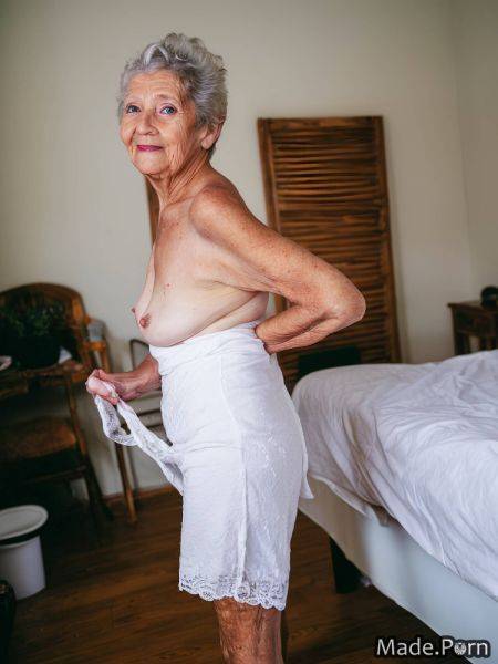 90 skinny photo bathrobe wife bedroom woman AI porn - made.porn on pornintellect.com
