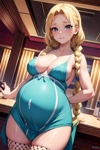 Anime Pregnant Small Tits 50s Age Seductive Face Blonde Braided Hair Style Light Skin Painting Strip Club Front View T Pose Fishnet 3672668627796993770 - AI Hentai - aihentai.co on pornintellect.com