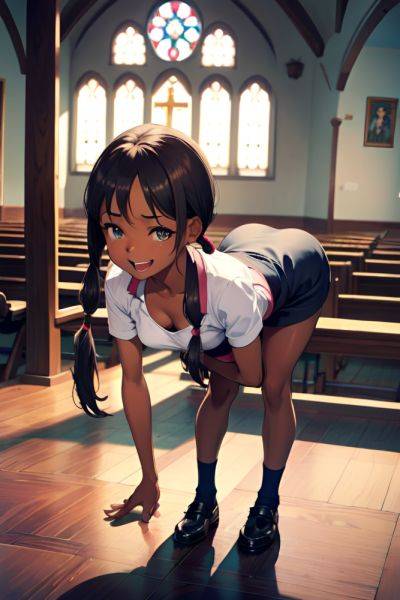 Anime Skinny Small Tits 50s Age Laughing Face Brunette Pigtails Hair Style Dark Skin Illustration Church Front View Bending Over Nurse 3672676359185388008 - AI Hentai - aihentai.co on pornintellect.com