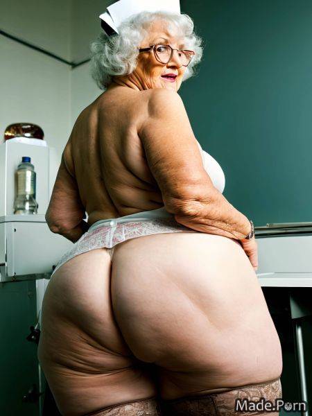 Chubby ssbbw thick looking at viewer white thighs wild afro AI porn - made.porn on pornintellect.com