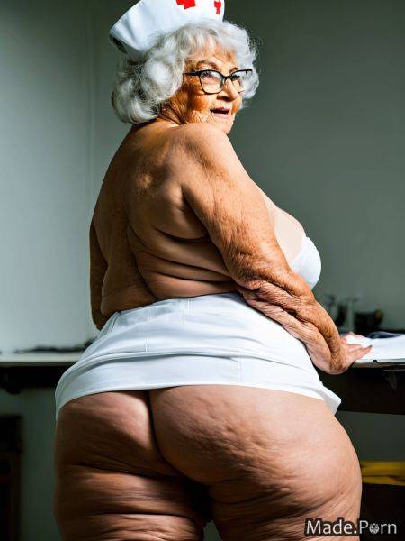Wild afro white hair laboratory big hips chubby vivid hat AI porn - made.porn on pornintellect.com