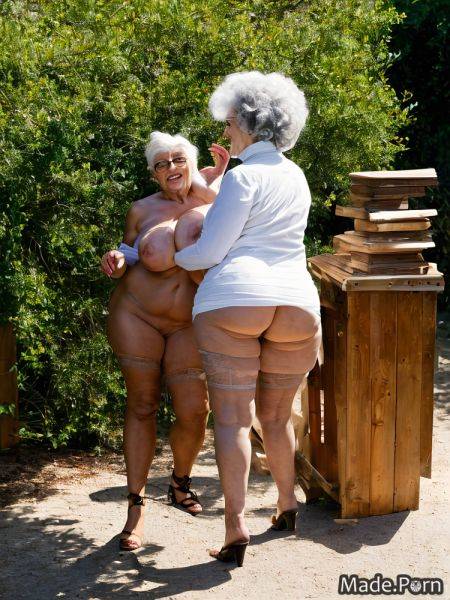 Chubby ssbbw woman nude fairer skin glasses big ass AI porn - made.porn on pornintellect.com