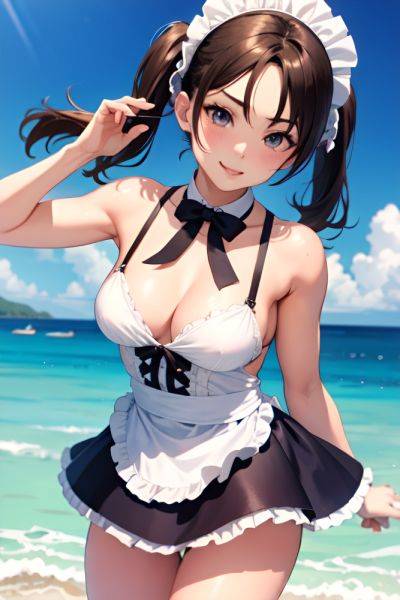 Anime Muscular Small Tits 50s Age Seductive Face Brunette Pigtails Hair Style Light Skin Watercolor Stage Close Up View Bathing Maid 3673012655128961837 - AI Hentai - aihentai.co on pornintellect.com