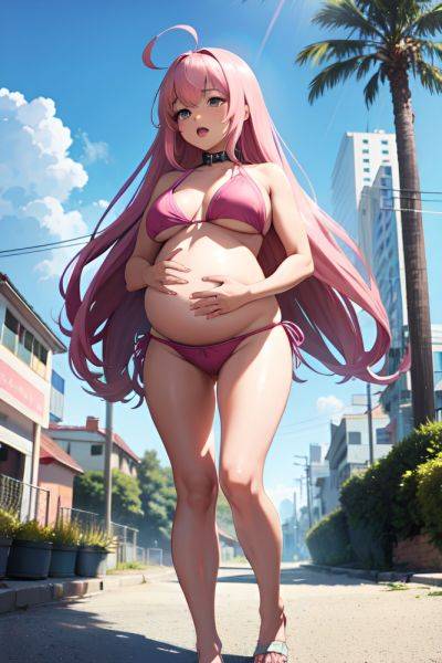 Anime Pregnant Small Tits 40s Age Orgasm Face Pink Hair Bangs Hair Style Dark Skin Cyberpunk Meadow Front View T Pose Bikini 3673097695482317953 - AI Hentai - aihentai.co on pornintellect.com