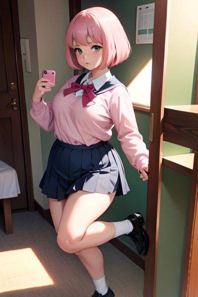 Anime Chubby Small Tits 60s Age Serious Face Pink Hair Bobcut Hair Style Light Skin Mirror Selfie Lake Side View Jumping Schoolgirl 3673178870388964633 - AI Hentai - aihentai.co on pornintellect.com