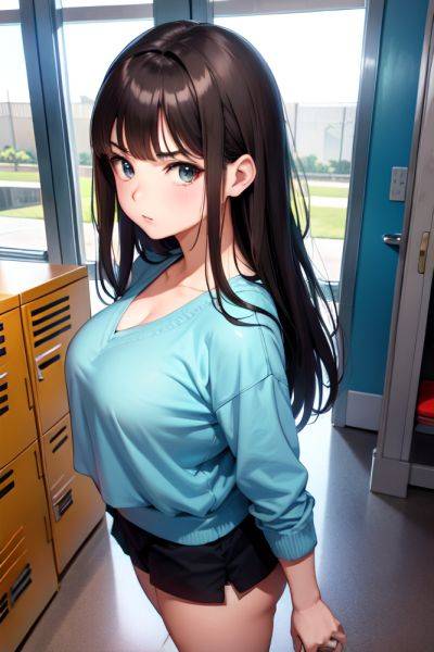 Anime Busty Small Tits 50s Age Serious Face Brunette Bangs Hair Style Light Skin Comic Locker Room Side View T Pose Teacher 3673232986977471508 - AI Hentai - aihentai.co on pornintellect.com