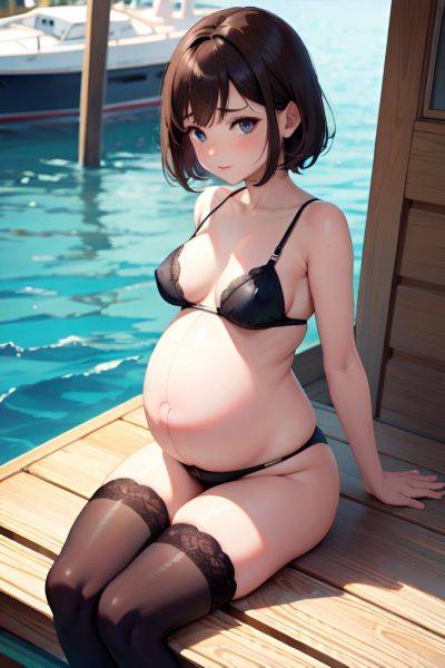 Anime Pregnant Small Tits 40s Age Sad Face Brunette Pixie Hair Style Light Skin Painting Yacht Front View Straddling Stockings 3673287103078480814 - AI Hentai - aihentai.co on pornintellect.com