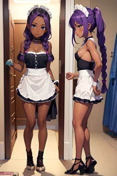 Anime Skinny Small Tits 20s Age Shocked Face Purple Hair Braided Hair Style Dark Skin Warm Anime Changing Room Front View On Back Maid 3673615668080834637 - AI Hentai - aihentai.co on pornintellect.com