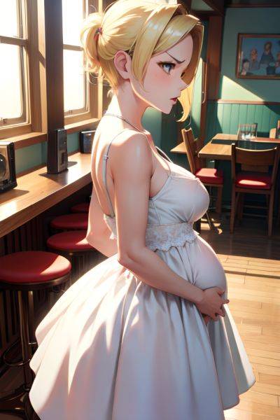 Anime Pregnant Small Tits 50s Age Angry Face Blonde Pixie Hair Style Light Skin Vintage Cafe Back View Gaming Lingerie 3673646592309692378 - AI Hentai - aihentai.co on pornintellect.com