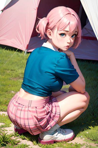 Anime Chubby Small Tits 70s Age Pouting Lips Face Pink Hair Pixie Hair Style Dark Skin Film Photo Tent Back View Squatting Schoolgirl 3673797345687406780 - AI Hentai - aihentai.co on pornintellect.com