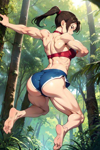 Anime Muscular Small Tits 50s Age Sad Face Brunette Ponytail Hair Style Light Skin Crisp Anime Jungle Back View Jumping Mini Skirt 3673820538470737427 - AI Hentai - aihentai.co on pornintellect.com