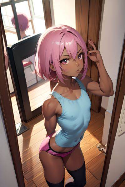 Anime Muscular Small Tits 18 Age Serious Face Pink Hair Pixie Hair Style Dark Skin Mirror Selfie Church Side View Plank Schoolgirl 3673855327259127595 - AI Hentai - aihentai.co on pornintellect.com