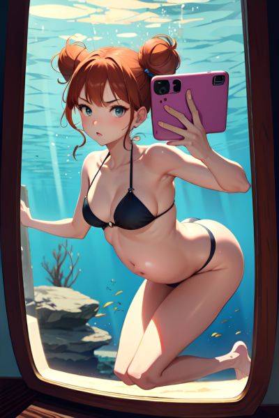 Anime Pregnant Small Tits 60s Age Serious Face Ginger Hair Bun Hair Style Dark Skin Mirror Selfie Underwater Side View Jumping Bikini 3673940368060140829 - AI Hentai - aihentai.co on pornintellect.com