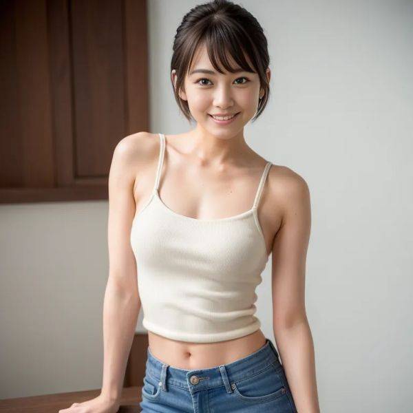 , japanese,woman,thirties,(RAW photo, best quality, masterpiece:1.1), (realistic, photo-realistic:1.2), ultra-detailed, ultra high res, physically-based rendering,short hair,pixie cut,beautiful,(smile),(aegyo sal),Looking - pornmake.ai - Japan on pornintellect.com