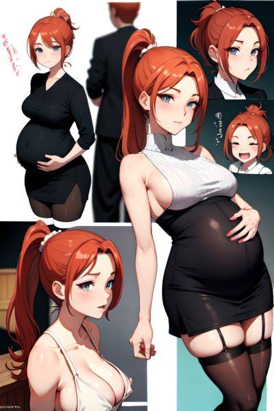 Anime Pregnant Small Tits 50s Age Seductive Face Ginger Ponytail Hair Style Dark Skin Skin Detail (beta) Church Front View On Back Stockings 3674037004825412092 - AI Hentai - aihentai.co on pornintellect.com