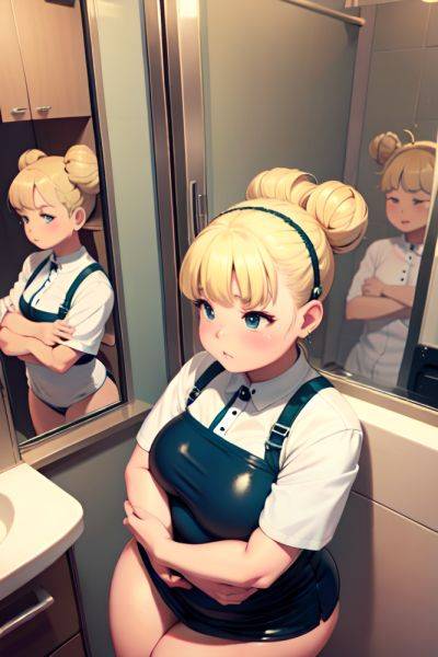 Anime Chubby Small Tits 60s Age Sad Face Blonde Hair Bun Hair Style Light Skin Mirror Selfie Bathroom Front View Sleeping Latex 3674083390513327264 - AI Hentai - aihentai.co on pornintellect.com