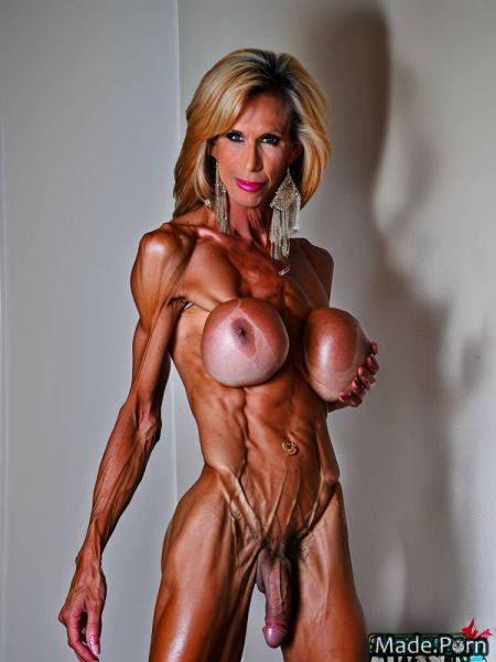 Bimbo skinny huge boobs muscular photo shemale bodybuilder AI porn - made.porn on pornintellect.com