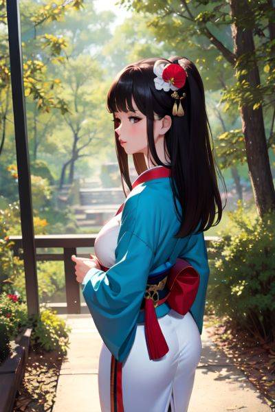 Anime Busty Small Tits 80s Age Pouting Lips Face Brunette Straight Hair Style Light Skin Soft Anime Forest Back View Jumping Geisha 3670859585517485658 - AI Hentai - aihentai.co on pornintellect.com
