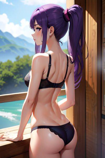 Anime Skinny Small Tits 18 Age Pouting Lips Face Purple Hair Ponytail Hair Style Light Skin Dark Fantasy Sauna Back View Jumping Bra 3670929166547979337 - AI Hentai - aihentai.co on pornintellect.com