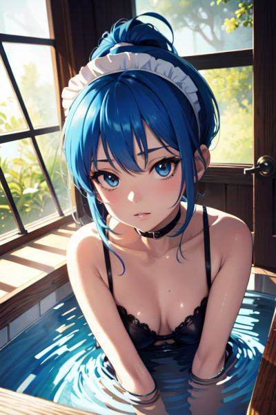 Anime Skinny Small Tits 70s Age Seductive Face Blue Hair Ponytail Hair Style Light Skin Comic Prison Close Up View Bathing Maid 3674118179748937585 - AI Hentai - aihentai.co on pornintellect.com