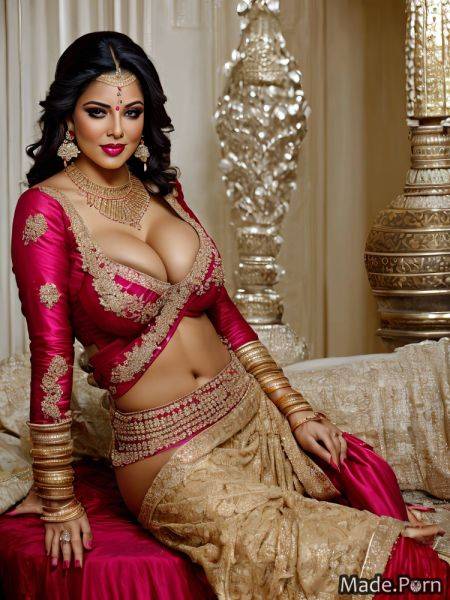 Salwar gold babe pearl gigantic boobs earrings partially nude AI porn - made.porn on pornintellect.com