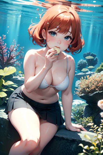 Anime Chubby Small Tits 60s Age Pouting Lips Face Ginger Pixie Hair Style Light Skin Black And White Underwater Close Up View Eating Mini Skirt 3674400358616301397 - AI Hentai - aihentai.co on pornintellect.com
