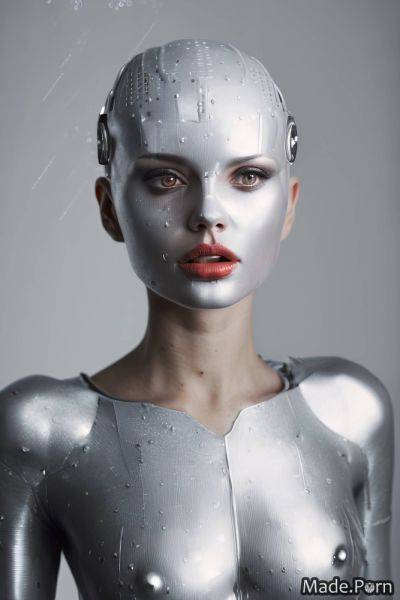 Sci-fi black facial short glow silver indifferent look AI porn - made.porn on pornintellect.com