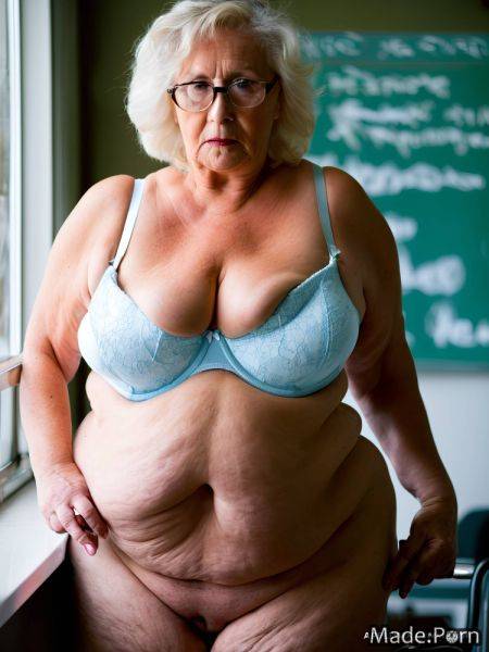 White hair tall 80 thighs indifferent look woman ssbbw AI porn - made.porn on pornintellect.com