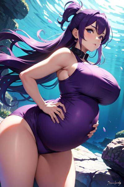Anime Pregnant Huge Boobs 30s Age Serious Face Purple Hair Pixie Hair Style Light Skin Dark Fantasy Underwater Side View T Pose Nurse 3674524054146846930 - AI Hentai - aihentai.co on pornintellect.com