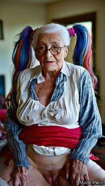 Pussy fucking made looking at viewer caucasian woman multicolored hair harlequin AI porn - made.porn on pornintellect.com