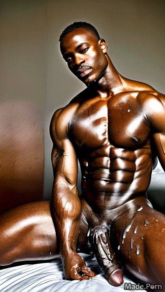 Bodybuilder short standing black african cumshot cum swapping AI porn - made.porn on pornintellect.com