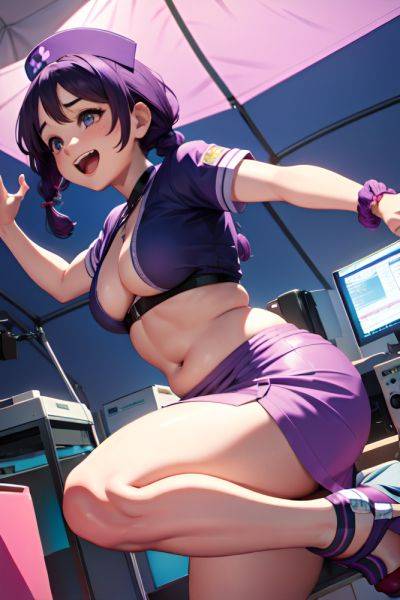 Anime Chubby Small Tits 20s Age Laughing Face Purple Hair Braided Hair Style Dark Skin 3d Tent Side View Jumping Nurse 3674941524973151536 - AI Hentai - aihentai.co on pornintellect.com
