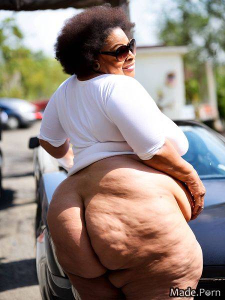 Headphones big ass short oversized shirt slutty sideview street AI porn - made.porn on pornintellect.com