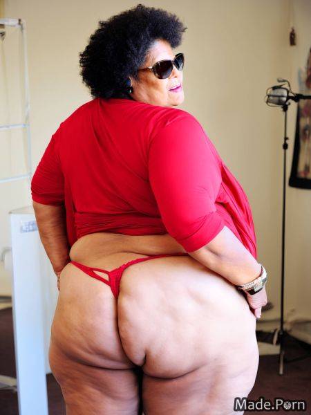 80 thick slutty black hair ssbbw photo studio sunglasses AI porn - made.porn on pornintellect.com