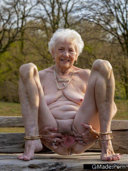 Barefoot spreading legs hairy squatting woman skinny park AI porn - made.porn on pornintellect.com