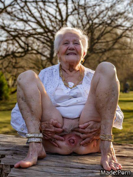Skinny anklet barefoot jewelry saggy tits feet spreading legs AI porn - made.porn on pornintellect.com