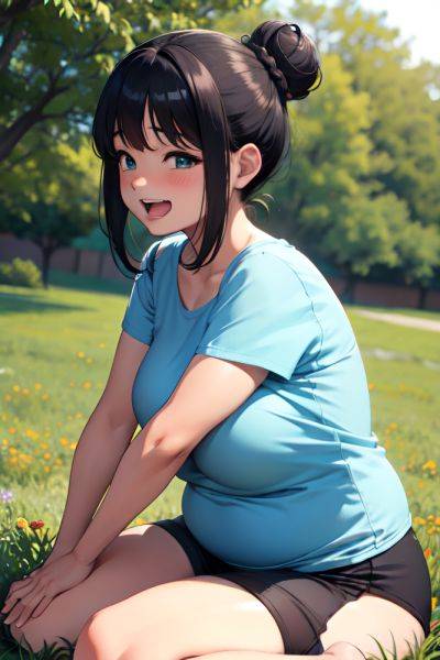 Anime Chubby Small Tits 18 Age Laughing Face Black Hair Hair Bun Hair Style Dark Skin Warm Anime Meadow Side View Yoga Fishnet 3675142529445256589 - AI Hentai - aihentai.co on pornintellect.com